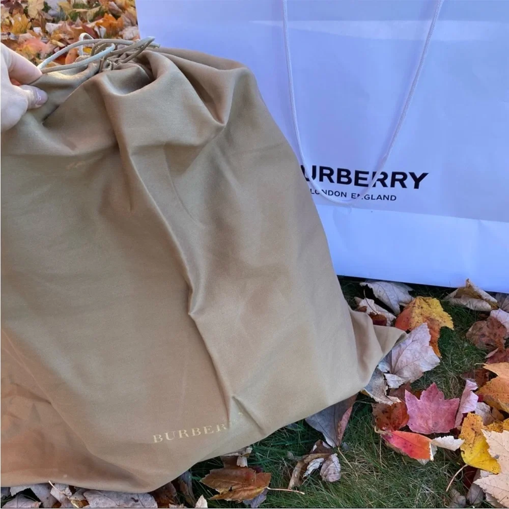 Burberry Aabbeydale check plaid leather unisex backpack